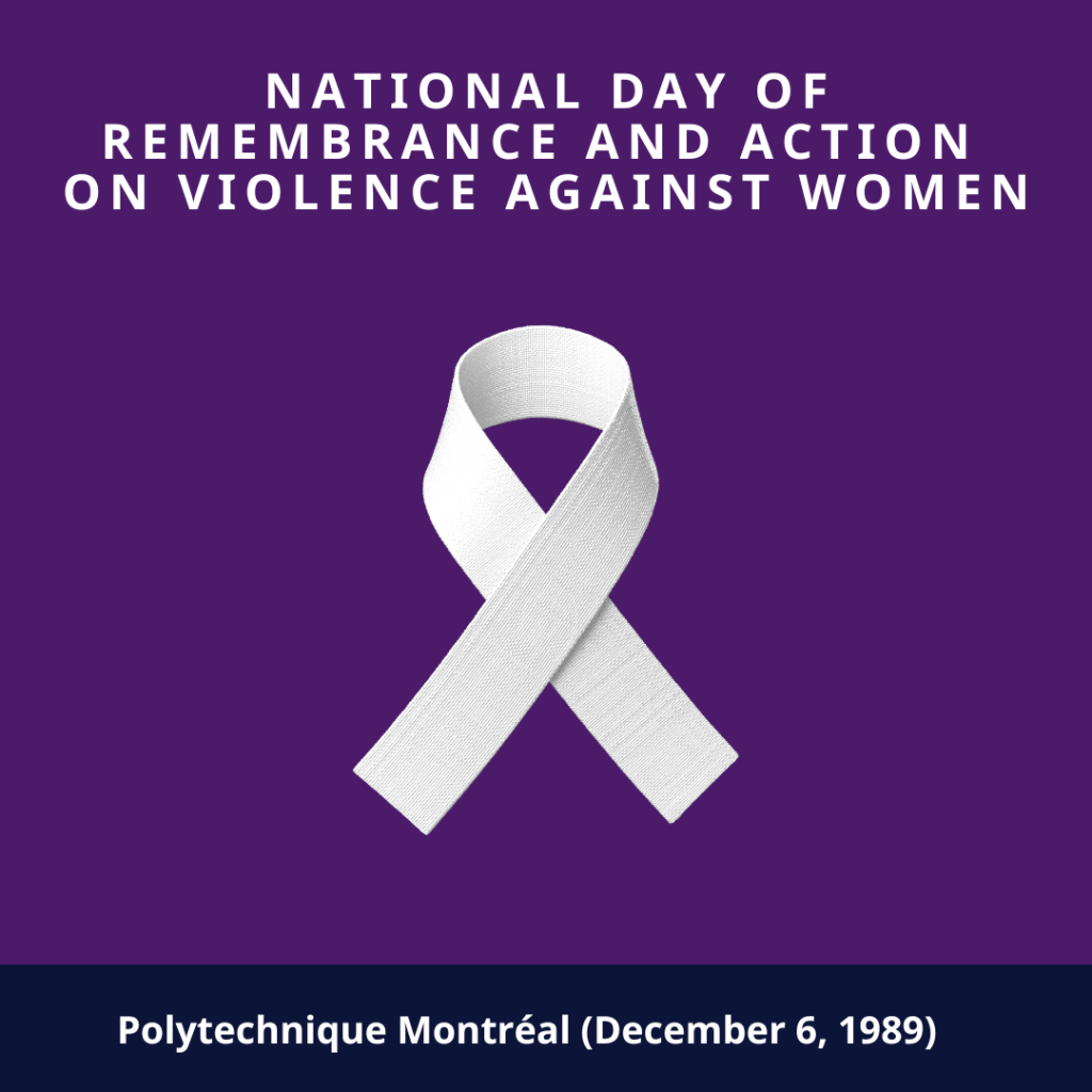 National Day of Remembrance and Action on Violence Against Women commitment poster